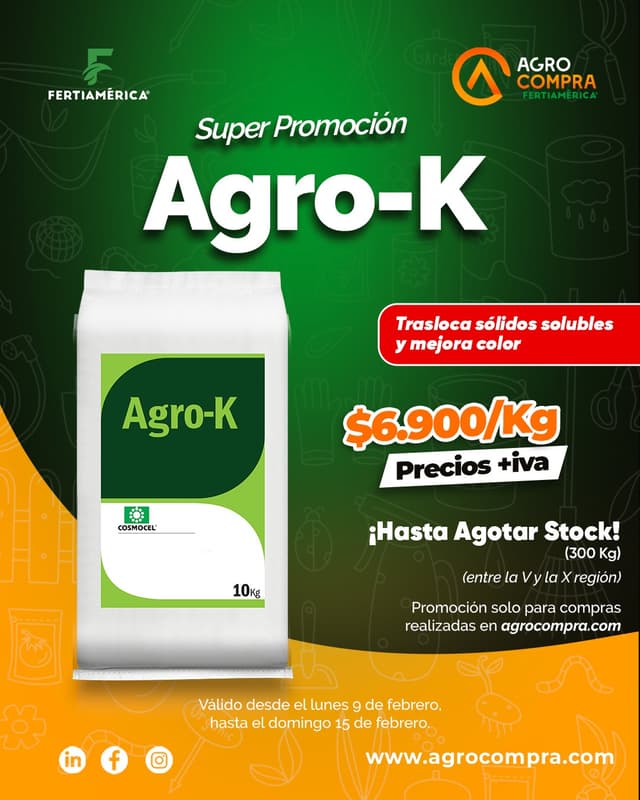 Agro K el potasio foliar que tu fruta necesita 