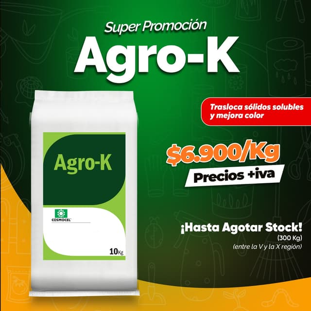 Agro K el potasio foliar que tu fruta necesita